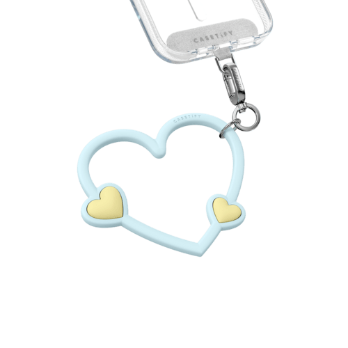 - - Heart Phone Wristlet - Celadon Whisper