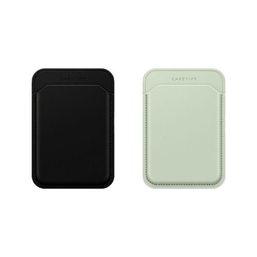 - - Snappy Wallet Duo Set - BioVeg Wallet MagSafe Compatible (Black x1 + Mint/Brown x1)