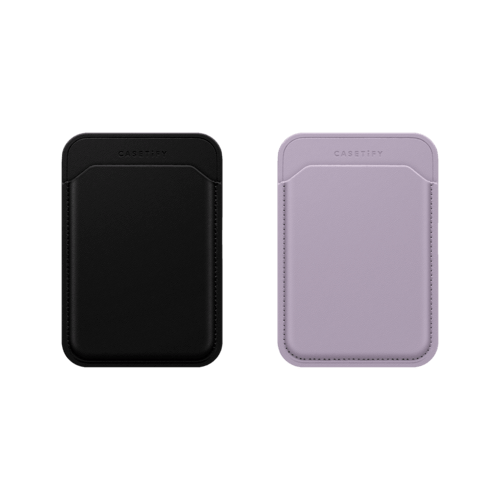 - - Snappy Wallet Duo Set - BioVeg Wallet MagSafe Compatible (Black x1 + Lilac/Green x1)