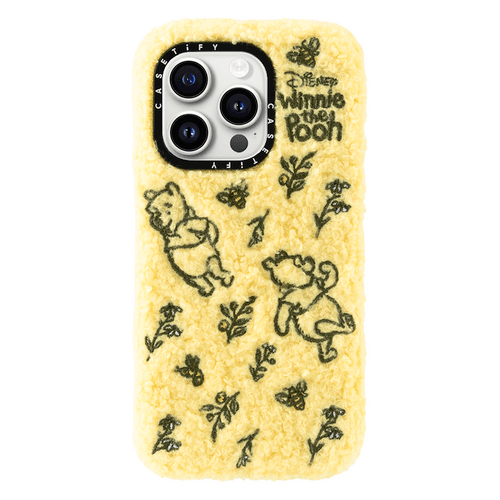 iPhone 15 Pro - Winnie the Pooh Teddy Tossed Floral Plush Case - iPhone 15 Pro