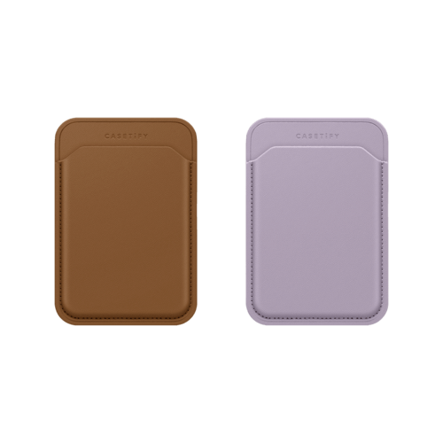 - - Snappy Wallet Duo Set - BioVeg Wallet MagSafe Compatible (Tan/Blue x1 + Lilac/Green x1)