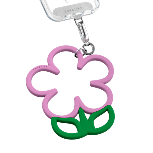 - - Flower Phone Wristlet - Radish 
