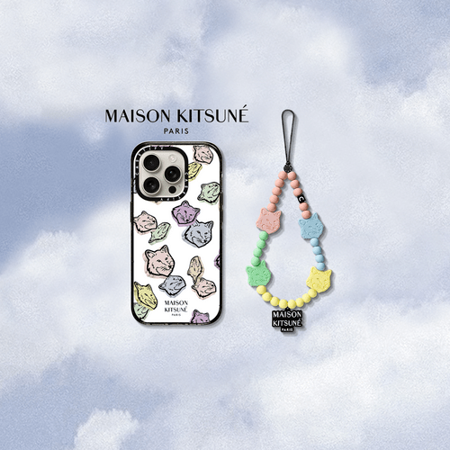 - - Maison Kitsune Sprinkles Special Set - iPhone 16 Pro Max MagSafe Impact Case + Maison Kitsune Sprinkles Phone Charm