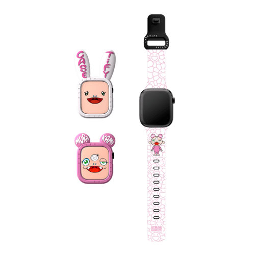 - - KAIKAI AND KIKI WATCH BAND AND CASE SET (2 WATCH CASES + KIKI WATCH BAND - WHITE) - Apple Watch 42mm (Series 10)