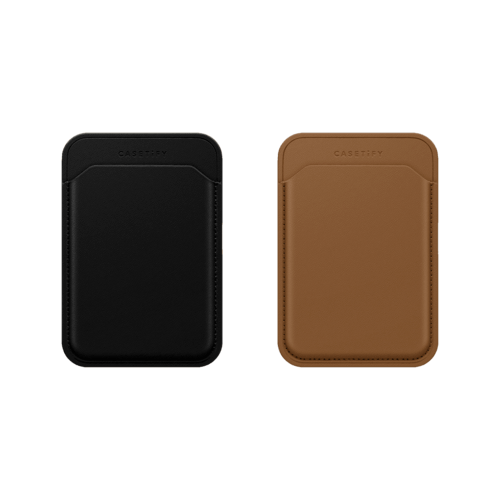 - - Snappy Wallet Duo Set - BioVeg Wallet MagSafe Compatible (Black x1  + Tan/Blue x1)