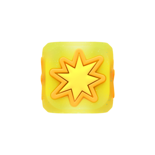 - - Glitter Silicone Charm Cube - Spark