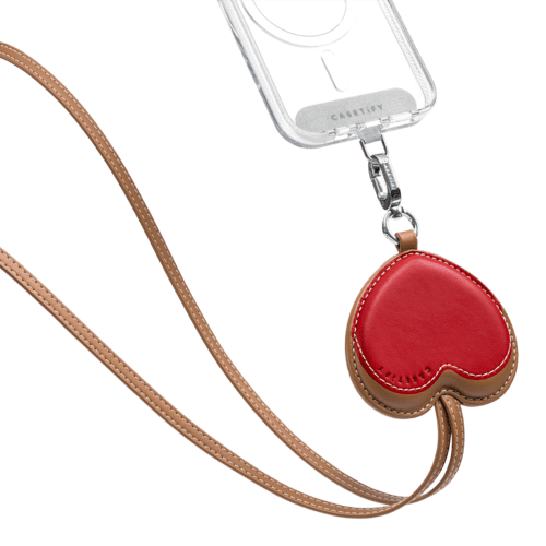 - - BioVeg Heart Cross-body Strap - Tan