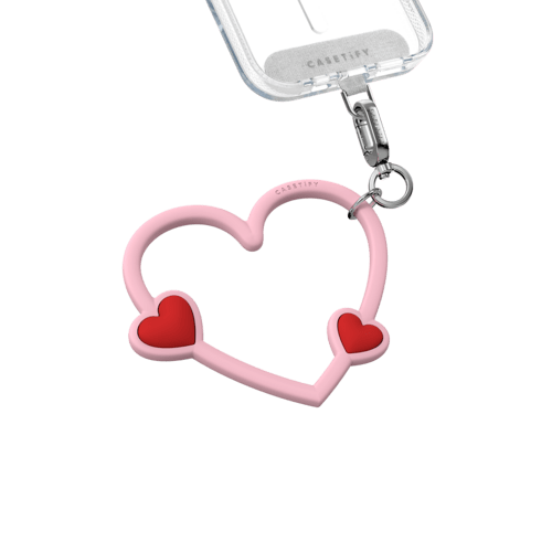 - - Heart Phone Wristlet - Pink Passion