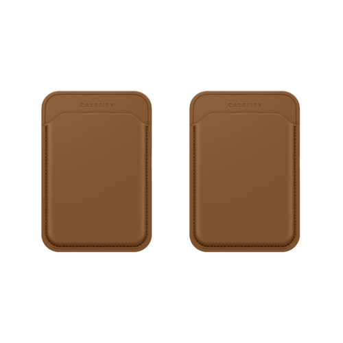 - - Snappy Wallet Duo Set - BioVeg Wallet MagSafe Compatible (Tan/Blue x2)
