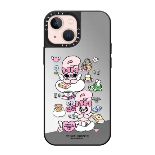 iPhone 13 Mini - Esther Bunny Chill Cloud Stickers Phone Case