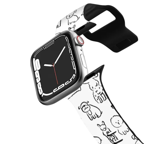 Apple Watch Series 7-9 (45mm) - Dog Park Watch Band (white)