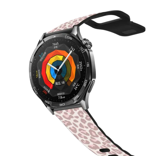 Huawei Watch GT5 (46mm) - Dusty Pink Leopard Apple Watch Band
