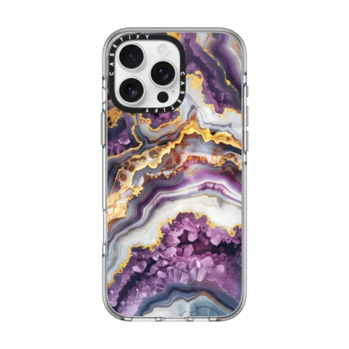 iPhone 16 Pro Max - Purple Amethyst Crystal Marble
