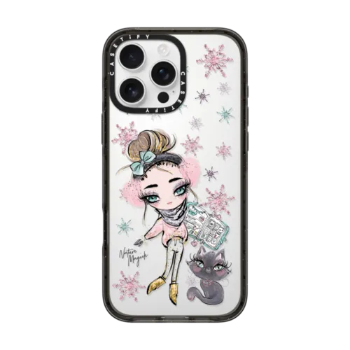 iPhone 16 Pro Max - Winter Snow Day Girl with her Cat by Nature Magick