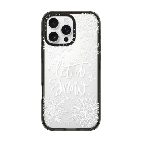 iPhone 16 Pro Max - Let it Snow Winter Snowflakes Quote by Nature Magick