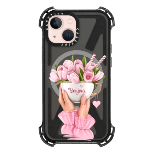 iPhone 13 Mini - Floral coffee