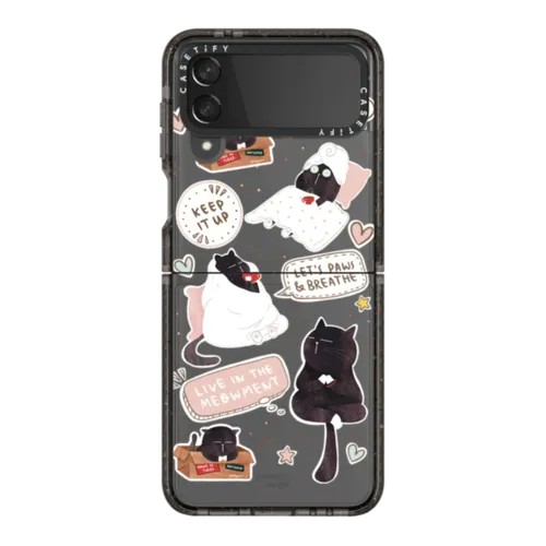Galaxy Z Flip4 - Self care is health care sticker case by Moonaries illo