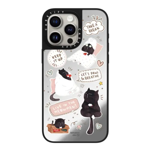 iPhone 15 Pro Max - Self care is health care sticker case by Moonaries illo