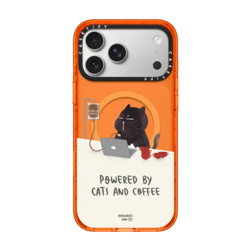 iPhone 17 Pro Max - Powered by cats and coffee by Moonaries illo