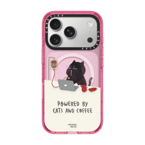 iPhone 17 Pro - Powered by cats and coffee by Moonaries illo