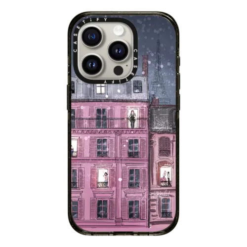 iPhone 15 Pro - Winter in Paris (Holiday Fashion Illustration Case)
