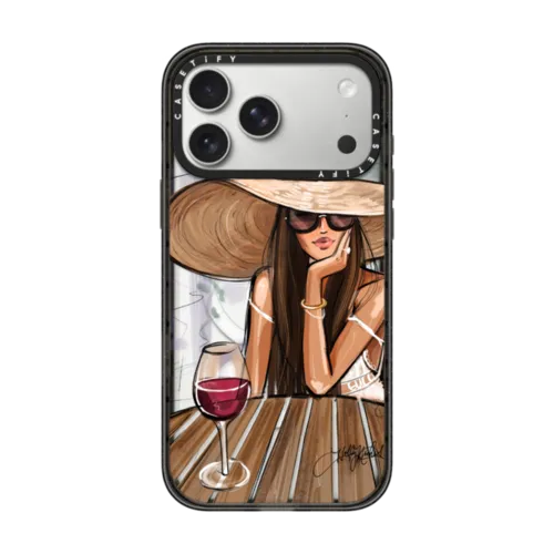 iPhone 17 Pro Max - Dreamer with Red Wine (Fashion Illustration)