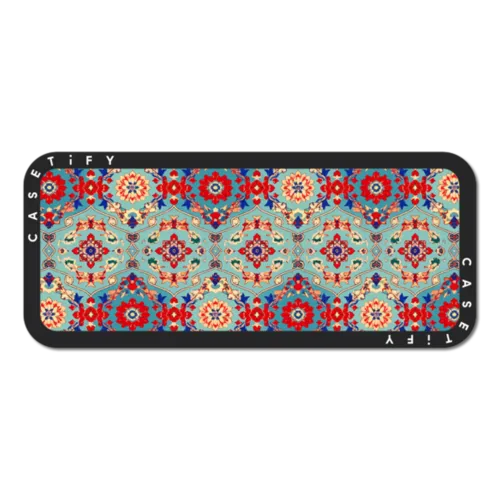 Snappy Laptop Phone Mount - Persian Floral - Cyan