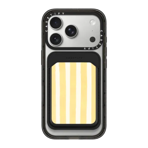 Snappy MagSafe Wallet - Yellow Stripes