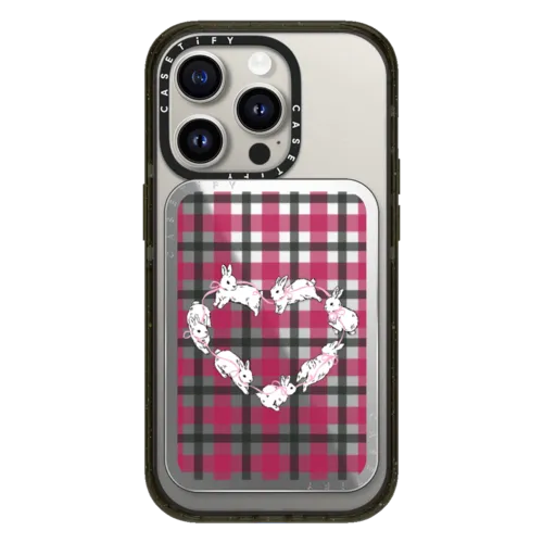 Snappy Cardholder Stand - Bunnies Love Plaid