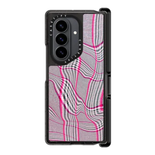 Galaxy Z Fold8 Ultra - Distorted Plaid - Pink