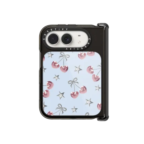 iPhone Duo - Metallic Pink Cherries