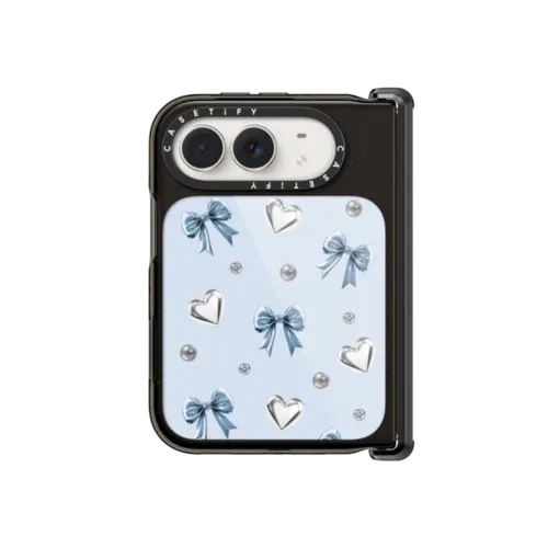 iPhone Duo - Blue Metallic Ribbon