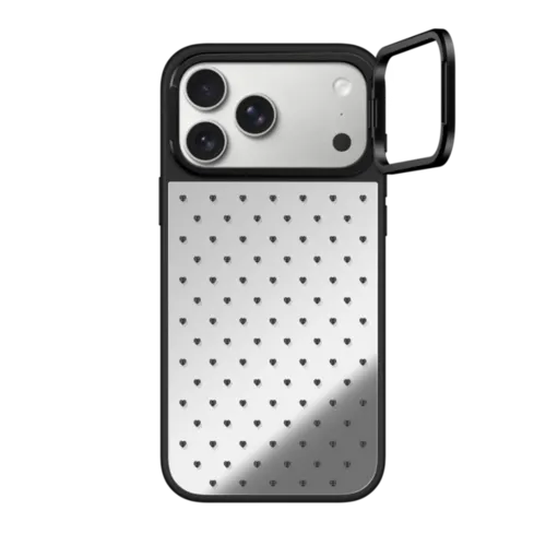 iPhone 17 Pro Max - Black Polka Hearts