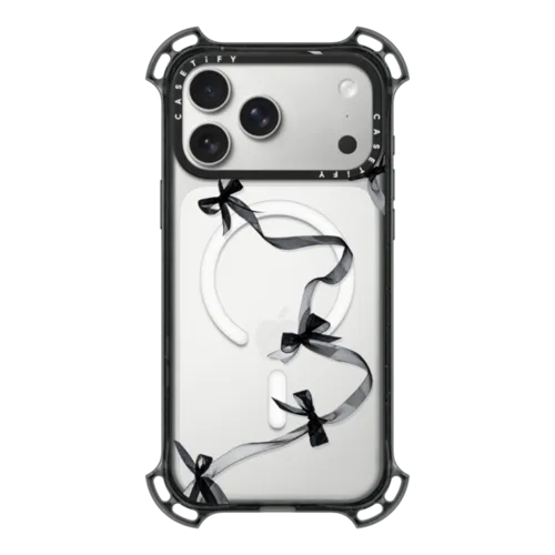 iPhone 17 Pro Max - Black Organza Ribbons