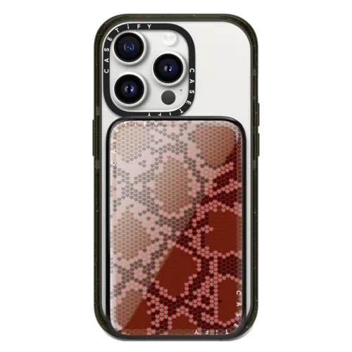 PowerThru Power Bank - Brown Heart Snake Print