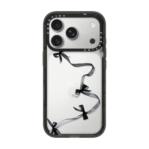 iPhone 17 Pro - Black Organza Ribbons