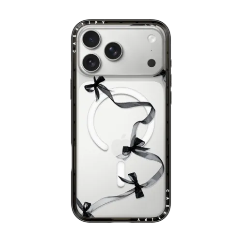 iPhone 17 Pro Max - Black Organza Ribbons