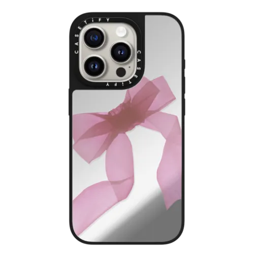 iPhone 15 Pro - Pink Organza Ribbon