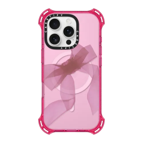 iPhone 16 Pro - Pink Organza Ribbon