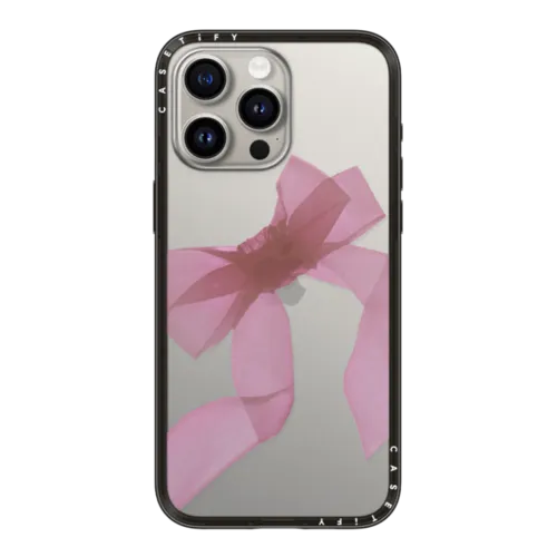 iPhone 15 Pro Max - Pink Organza Ribbon