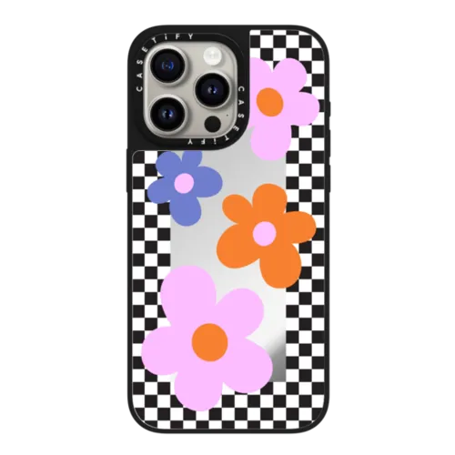 iPhone 15 Pro Max - Checkered Floral Frame