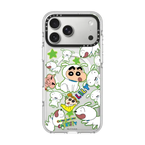 iPhone 17 Pro Max - Crayon Shinchan Sticker Custom Case (Shiro)