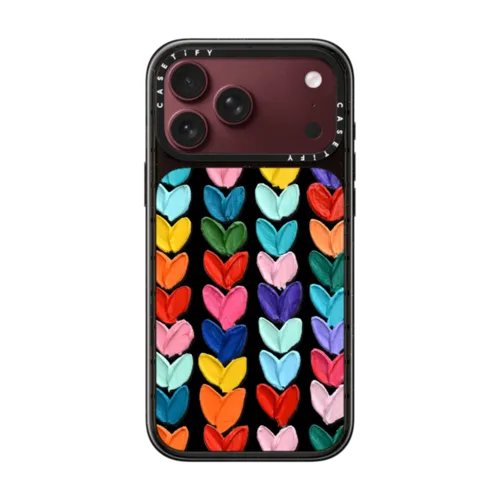 iPhone 18 Pro Max - Clear Polka Daub Hearts