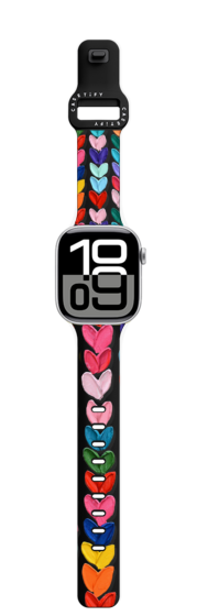 Apple Watch Series 10 (42mm) - Clear Polka Daub Hearts