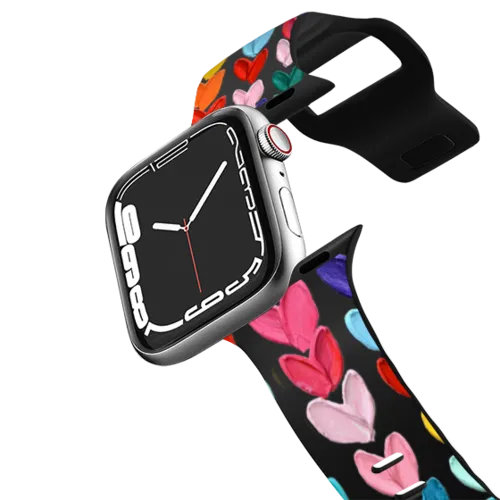 Apple Watch Series 7-9 (45mm) - Clear Polka Daub Hearts