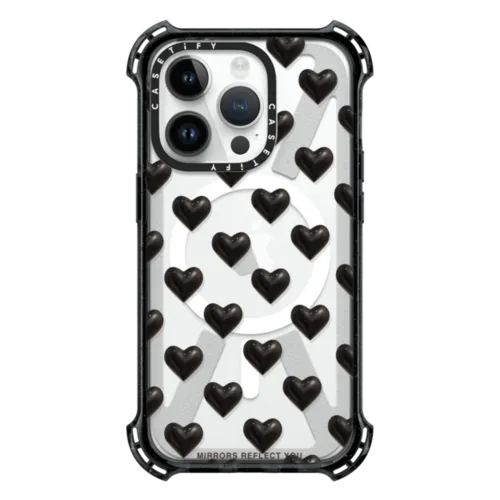 iPhone 14 Pro - black hearts