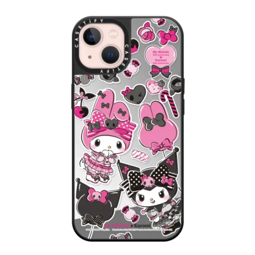 iPhone 13 - My Melody & Kuromi Celebration Sticker Case