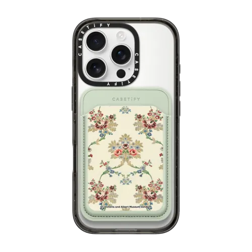 Snappy MagSafe Wallet - V&A Rococo Edit, Brocaded Roses Snappy Wallet