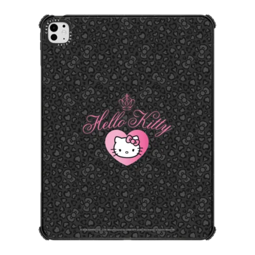 iPad Pro 13-inch (M4/M5) - Hello Kitty Wild Black Leopard Tablet Case