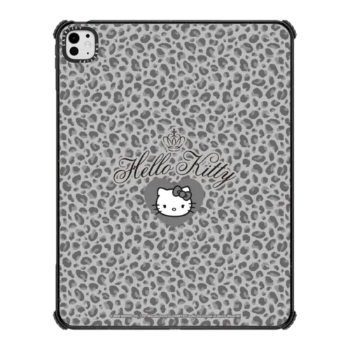 iPad Pro 13-inch (M4/M5) - Hello Kitty Wild Chrome Grey Leopard Tablet Case